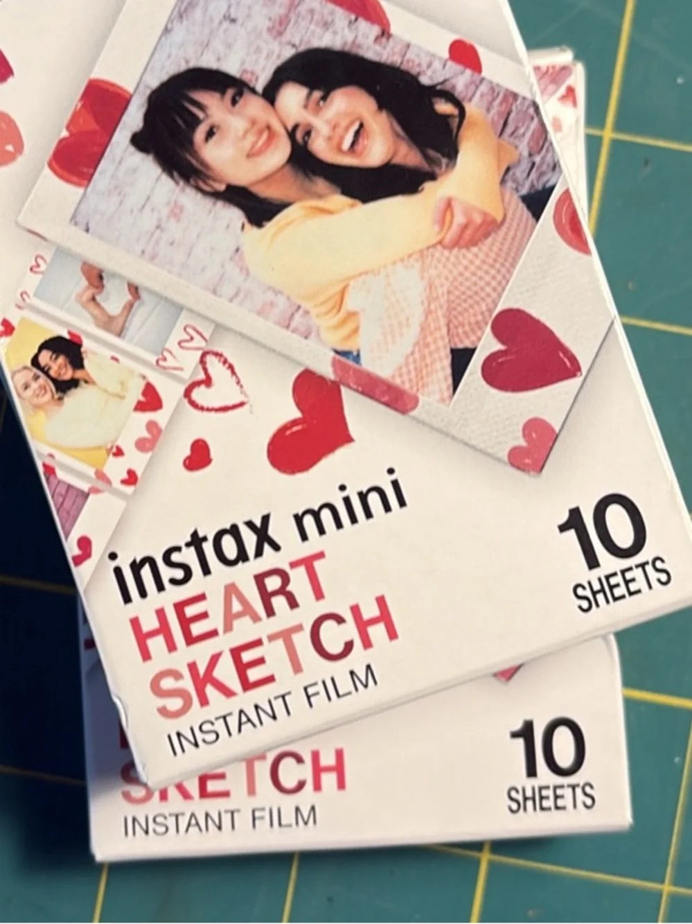 (2) Fujifilm Instax Mini Instant HEART PACK Film Pack